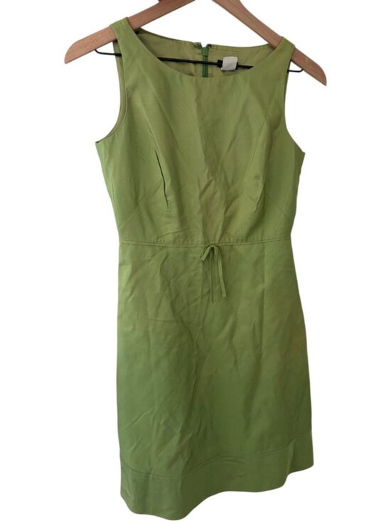 J. Crew Dresses & Skirts - Vintage J. Crew Green 100% Silk Taffeta Dress Size 2